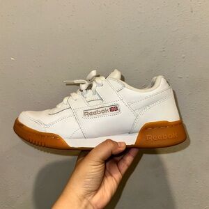 Reebok Workout Plus classic white leather with gum sole
